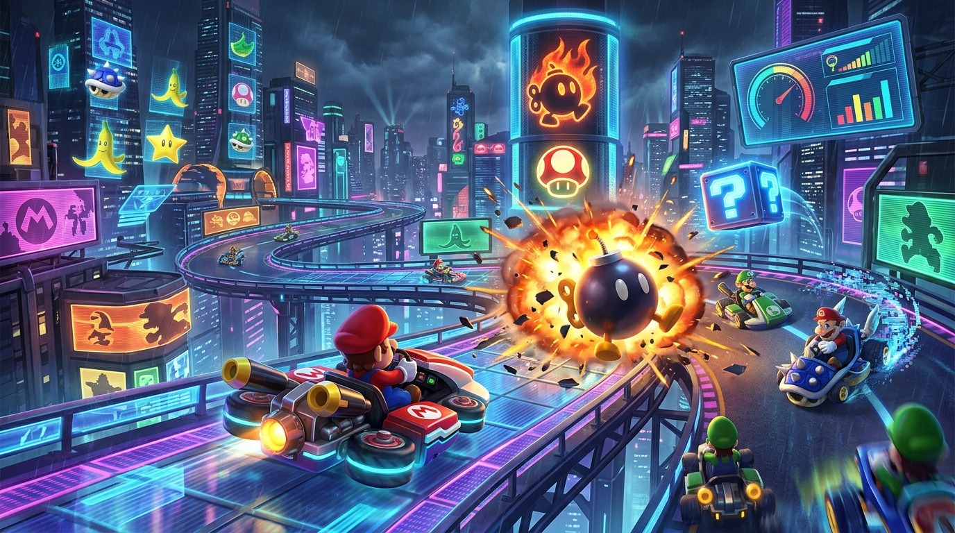 Mario Kart World: Bob-omb Blast Returns! Massive Item Nerf